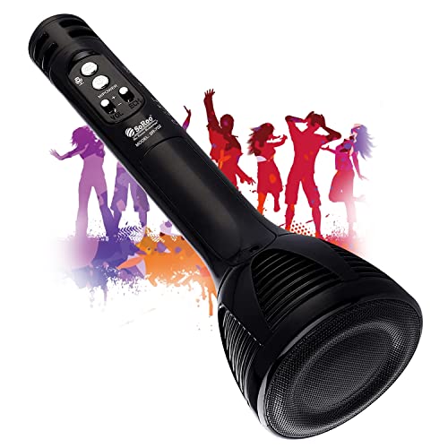 SOROO SR-702 Wireless Handheld Multi-Function Bluetooth Singing Mic - Portable Karaoke Microphone with HiFi Speaker (Black)