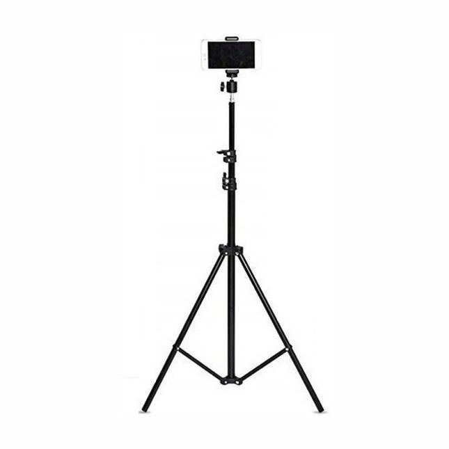 Ultra-Light Portable Tripod Stand - Extendable to 7 Feet with Adjustable Mobile Clip Holder