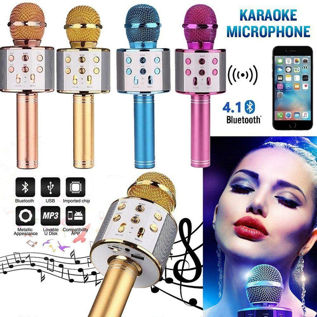 WS-858 Wireless Handheld Portable Bluetooth Condenser Microphone/Speaker