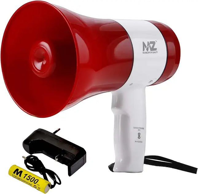 Dehmy Portable Handheld Megaphone for Announcement with Recorder, USB, and Memory Card Input