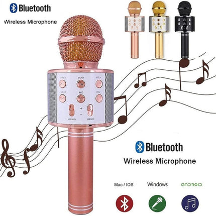 WS-858 Wireless Handheld Portable Bluetooth Condenser Microphone/Speaker