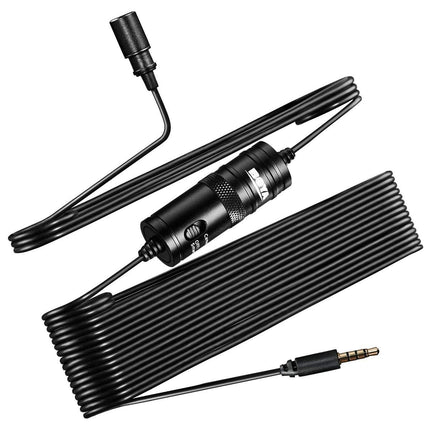 Boya ByM1 Omnidirectional Lavalier Condenser Microphone - Professional Audio Recording Solution