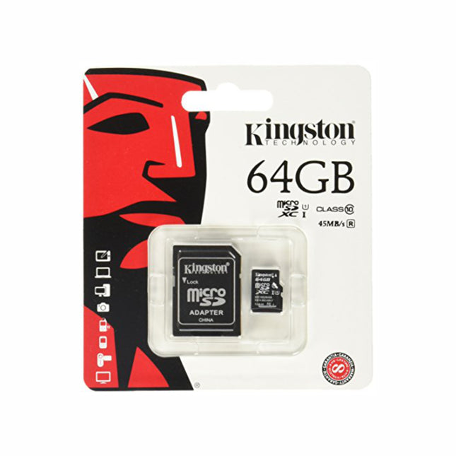 Kingston 64GB MicroSD HC XC Memory Card - Expand Your Digital Horizons