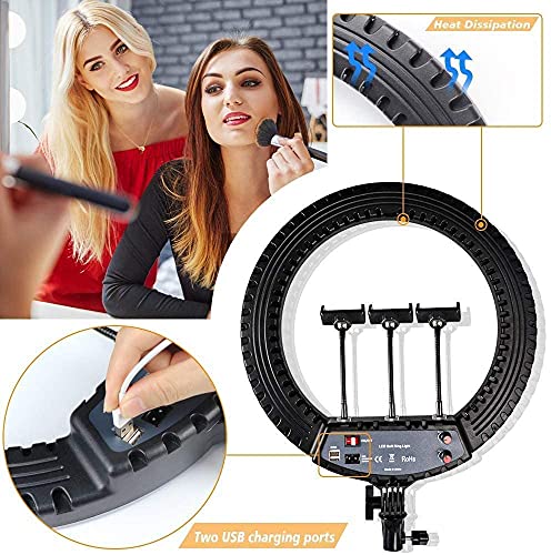 22 inch Selfie LED Ring Light with Tripod Stand and Cell Phone Holder - Professional Lighting for Stunning Selfies and Videos