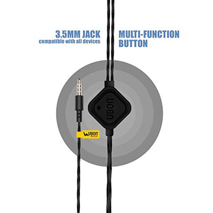 UBON SP-31 Cruzo Series in-Ear Wired Earphone with in-line Mic, 3.5 mm Jack, 1 mtr. Tangle-Free Cable