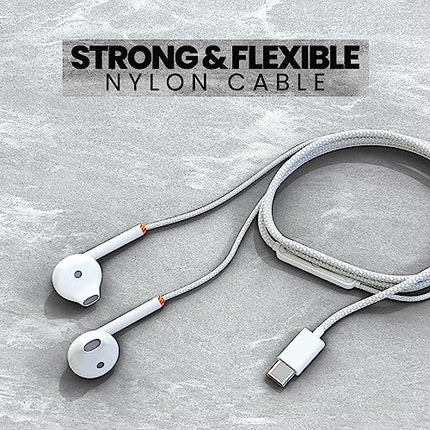 UBON TC-286 in-Ear Wired USB Universal Type C Interface Earphones with 1.2 Metre Cable, 10mm Drivers