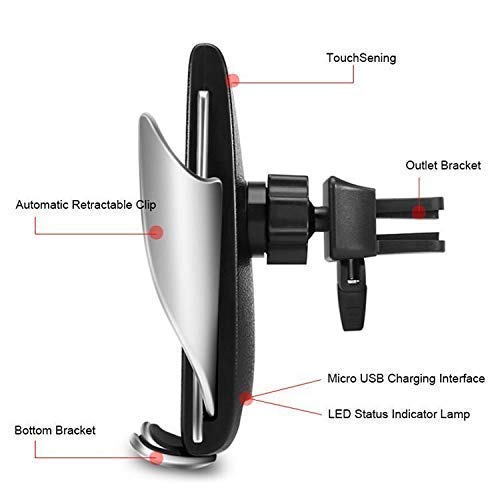 Kardeck S5 Smart Sensor Car Wireless Charger Mount Fast Wireless Charging 360 Air Vent Car Phone Holder
