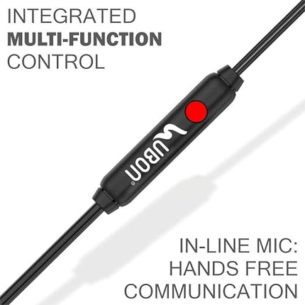 Ubon UB-185A Noise Isolating Universal Wired Headset with Mic