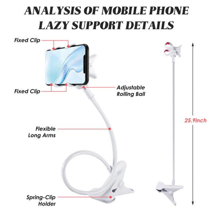 Lazy Stand Sounce Flexible Mobile Tabletop Stand, 360 Adjustable Mobile Phone Holder Lazy Stand