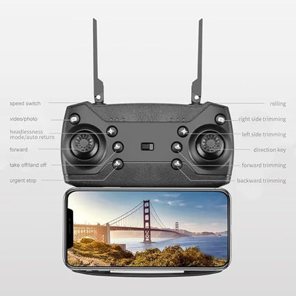 E88 Drone with 4K Camera WiFi FPV 1080P HD Dual Foldable RC Quadcopter