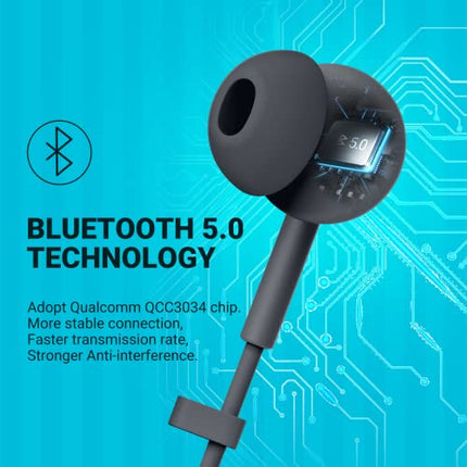 Ulove Wave Bluetooth 5.0 Wireless Neckband Headphones - Premium Sound, Long Battery Life, and Enhanced Comfort