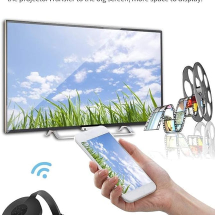 Chromecast WiFi HDMI Dongle & Wireless Display for TV Media Streaming Device (Black)