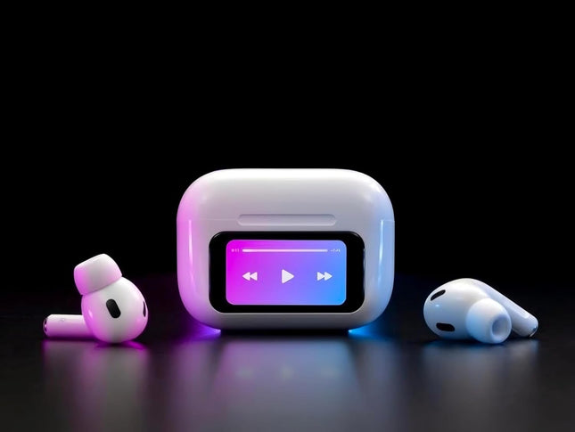 AirPods Pro 2 with Display  Display Earbuds – Wireless Earbuds with LED Touchscreen Control