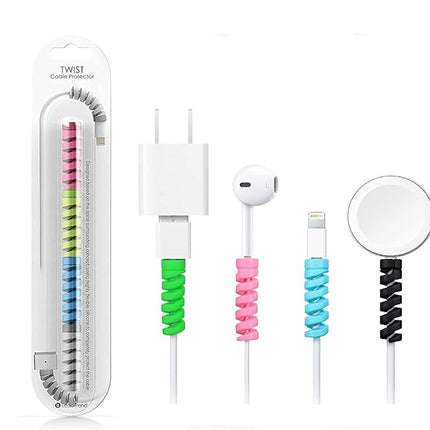 Spiral Charger Cable Protector: Data Cable Saver and Charging Cord Protective Cover