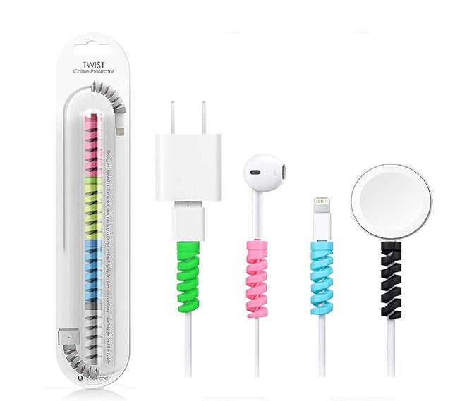 Spiral Charger Cable Protector: Data Cable Saver and Charging Cord Protective Cover