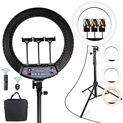 22 inch Selfie LED Ring Light with Tripod Stand and Cell Phone Holder - Professional Lighting for Stunning Selfies and Videos