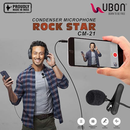 UBON Rockstar CM-21 Condenser Collar Microphone - Professional Audio Recording Companion