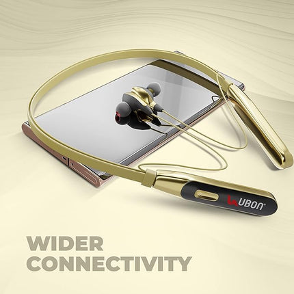 Ubon Quick Charge CL-50 Wireless Neckband - Immersive Stereo Sound and Lightning-Fast Charging