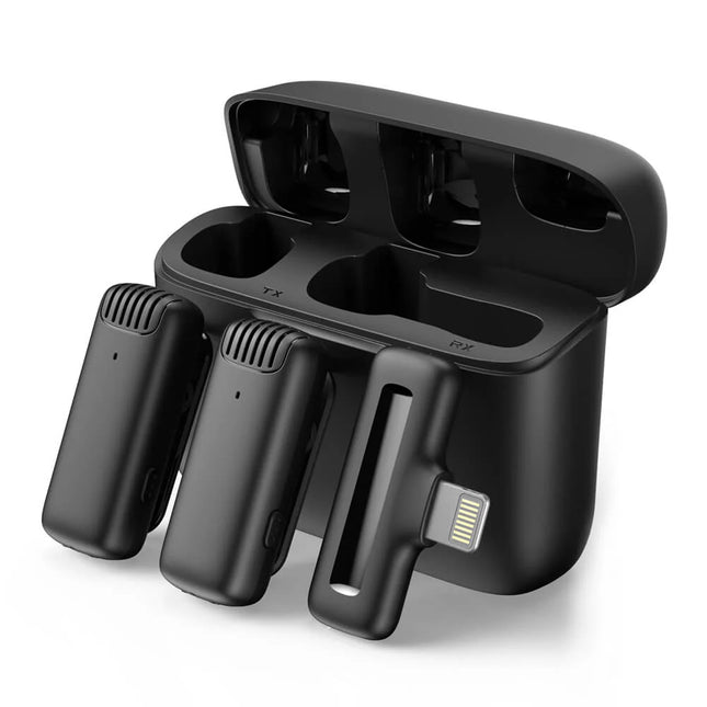 J13 3-In-1 Wireless Microphones with Smart Charging Case - Versatile Audio Solution for Performances and Presentations