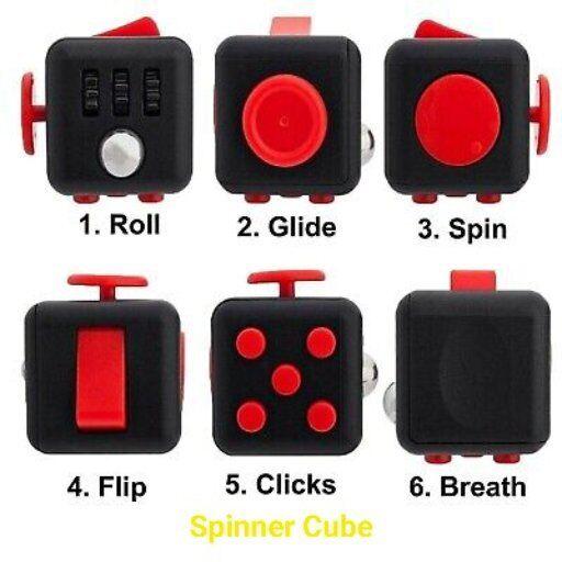 Fidget Cube Relieves Stress and Anxiety Attention Toy for Work/Class/Home (Red, Black, etc)