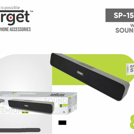 TARGET SP 154 Wireless Bluetooth Desktop Speaker - 8 Hours Music Time, Elegant, Fashionable & Portable Sound Bar