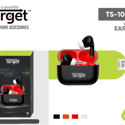 Target TS-100 Earbuds FREEDOM TRUE - Wireless Earbuds with Up to 12 Hours Playback