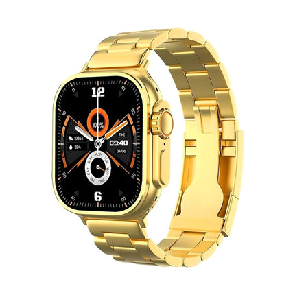 Watch Series 9  Gold EDITION 24k Gold Golden Strap Smart Watch Stainless Steel