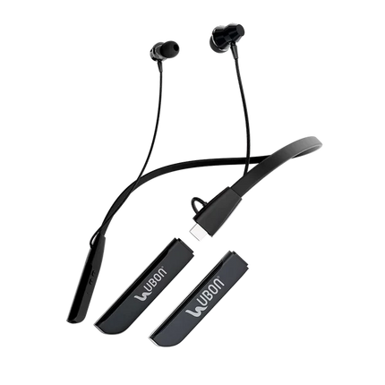 UBON Bullet Series CL-35 Wireless Neckband with Detachable Battery | Sporty Design Wireless v5.3 Magnetic Earbuds with Control Buttons & Touch Operation up to 10-meters Connection Distance