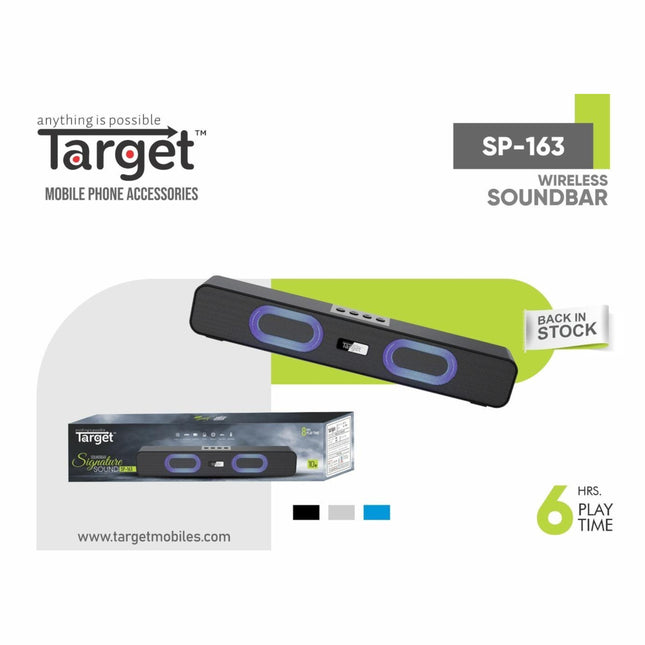 Wireless Speaker SP-163 TARGET - Premium Sound Quality, Portable Bluetooth Speaker
