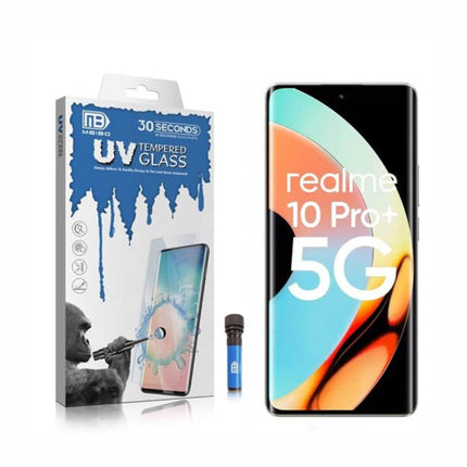 30 Second Quick Paste UV Tempered Glass UV Glossy Screen Guard Protector 9H Hardness Edge To Edge, Anti-Fingerprint/Glare/scratch (without Camera Punch Hole)