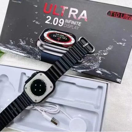 T10 Ultra 2.09 Infinite Display | Series 8 Smart Watch | Bluetooth Calling Smartwatch  (Black Strap, Free Size)