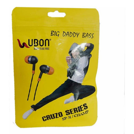 UBON SP-31 Cruzo Series in-Ear Wired Earphone with in-line Mic, 3.5 mm Jack, 1 mtr. Tangle-Free Cable